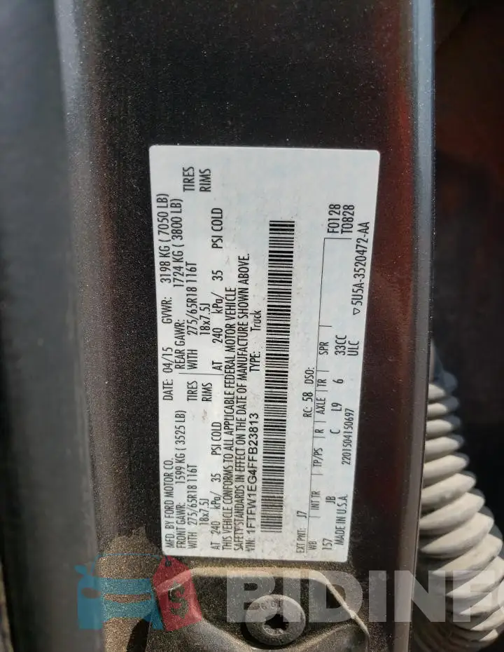 1FTFW1EG4FFB23813 Photo# 12