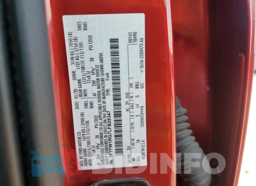 1FTFW1RG7LFB28347 Photo# 12