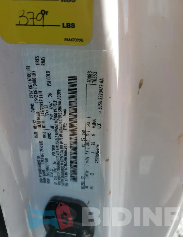 1FTMF1CB0NKE56241 Photo# 12