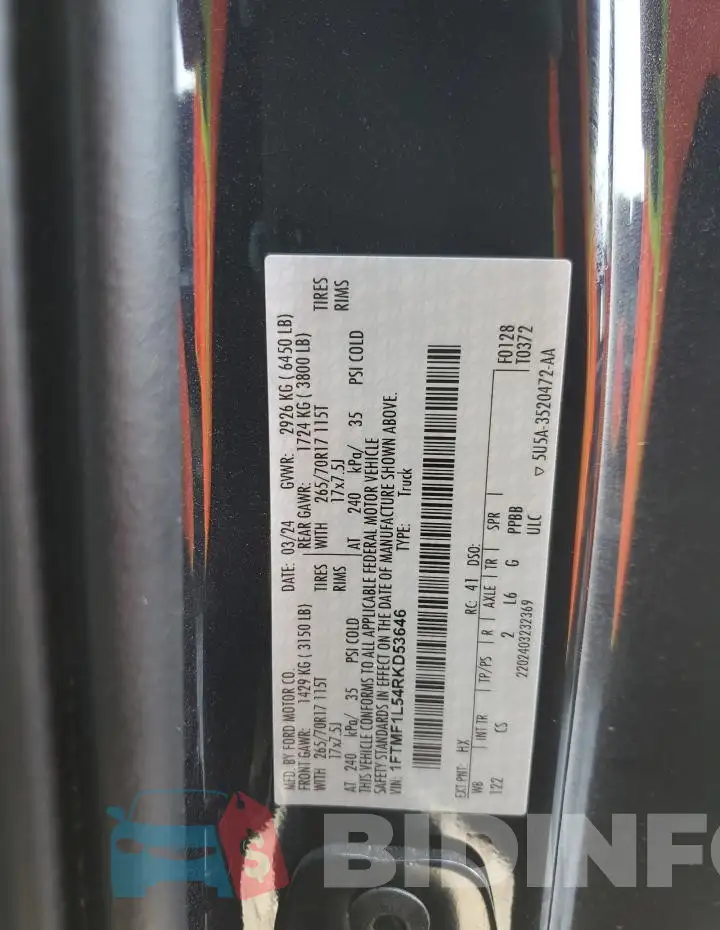 1FTMF1L54RKD53646 Photo# 13