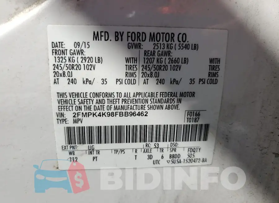 2FMPK4K98FBB96462 Photo# 13