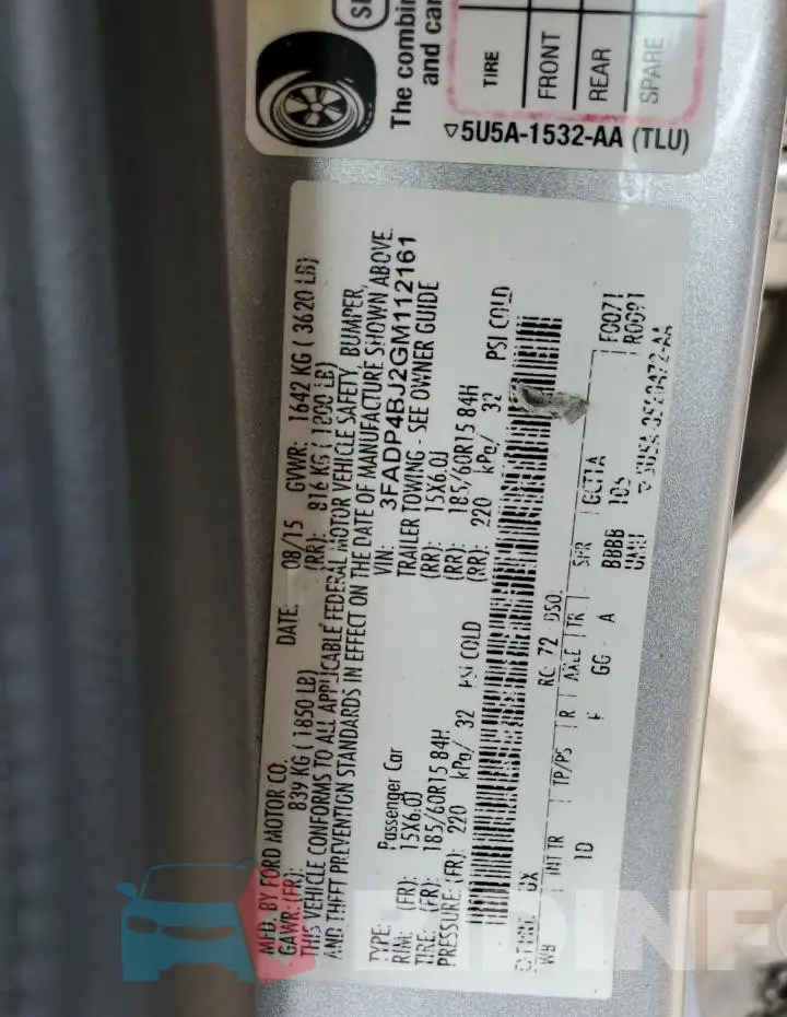 3FADP4BJ2GM112161 Photo# 12