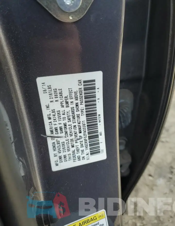 1HGCR6F52FA000871 Photo# 12