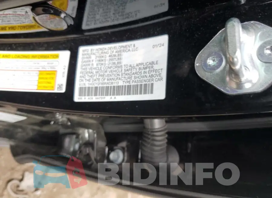 1HGCY2F85RA036113 Photo# 12