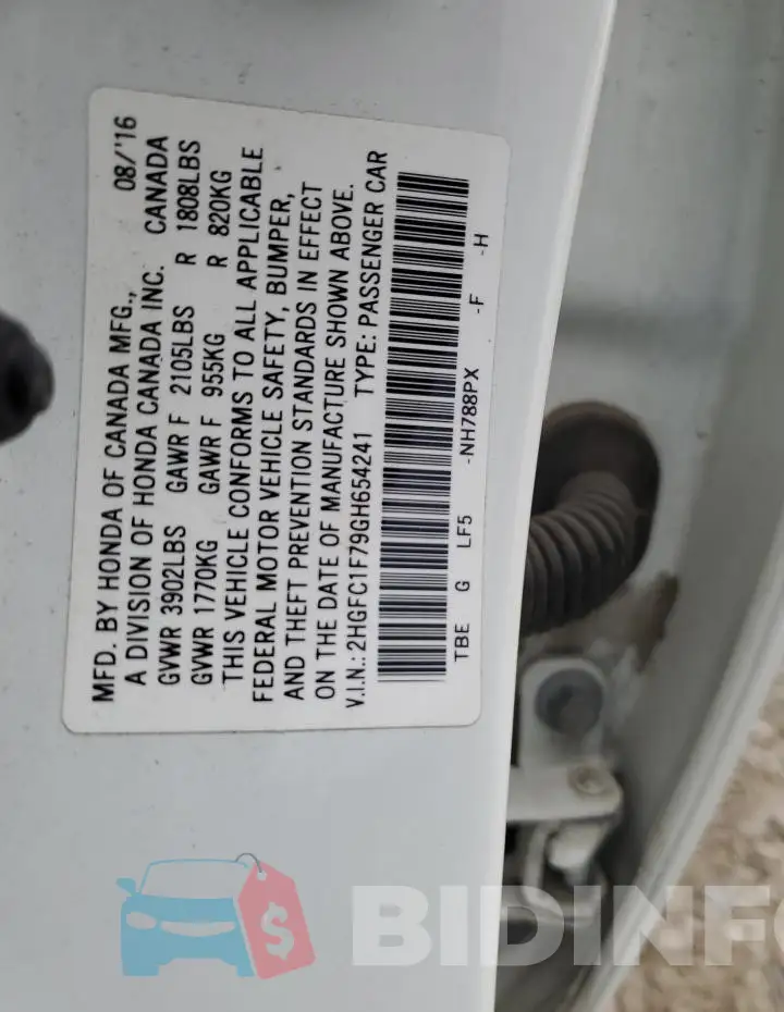 2HGFC1F79GH654241 Photo# 12