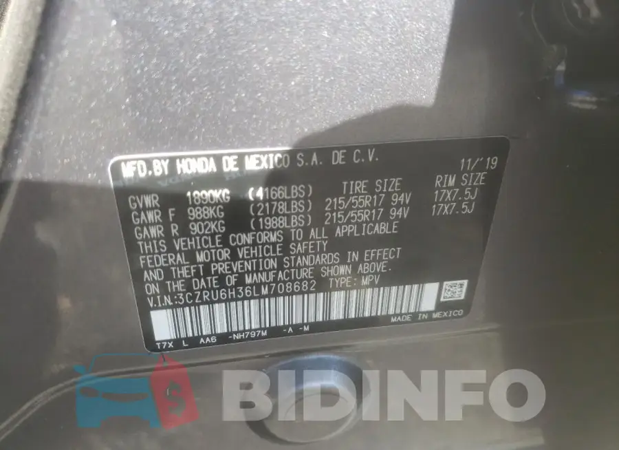 3CZRU6H36LM708682 Photo# 13