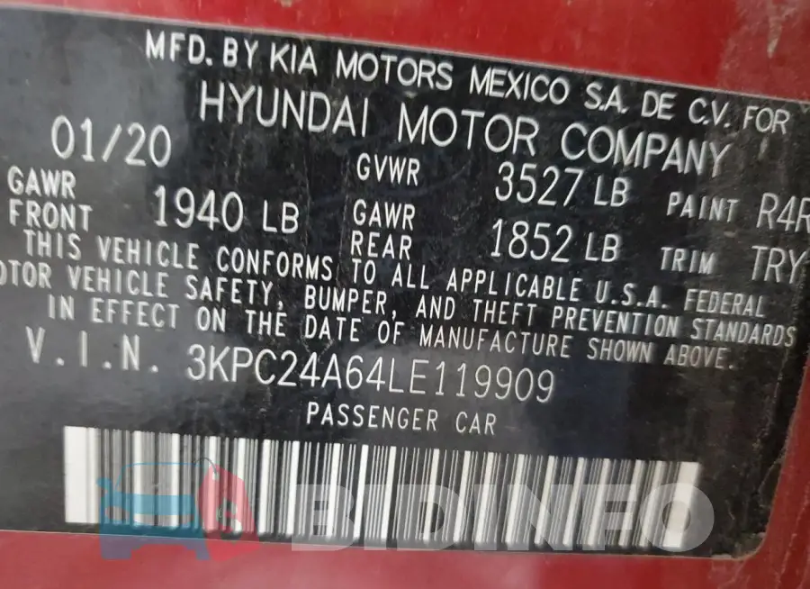 3KPC24A64LE119909 Photo# 12
