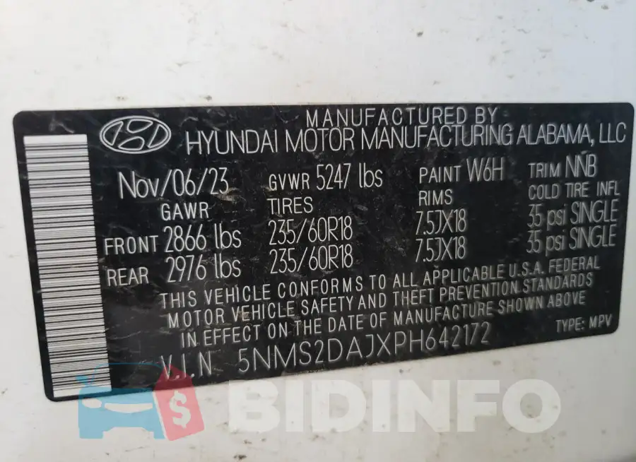 5NMS2DAJXPH642172 Photo# 13