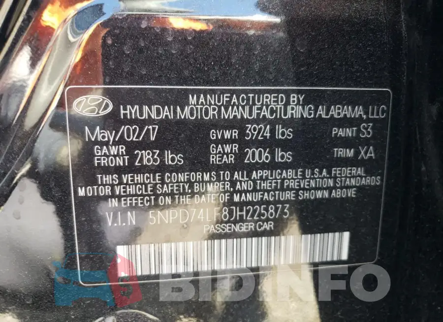 5NPD74LF8JH225873 Photo# 12
