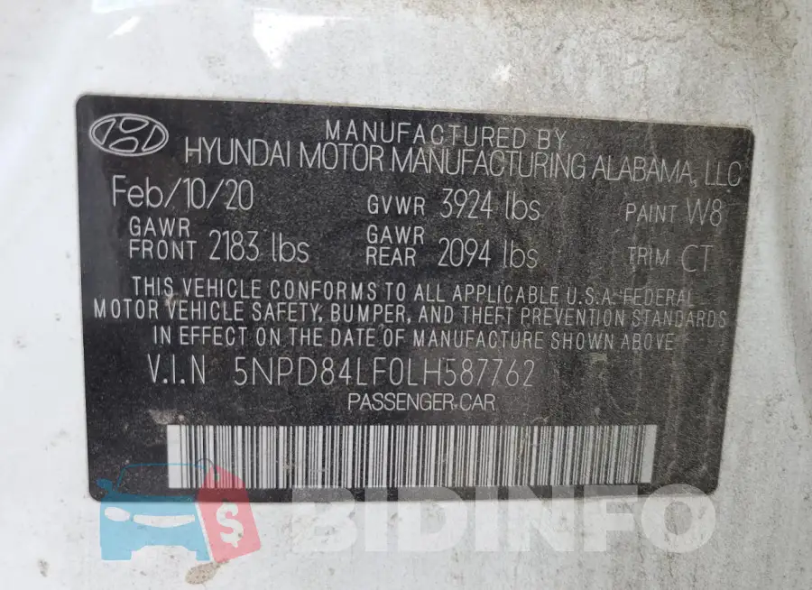 5NPD84LF0LH587762 Photo# 12