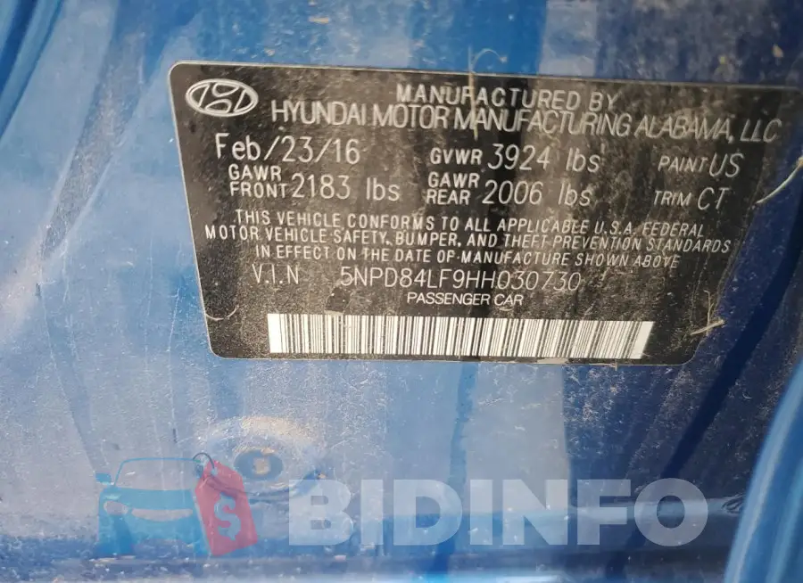 5NPD84LF9HH030730 Photo# 12