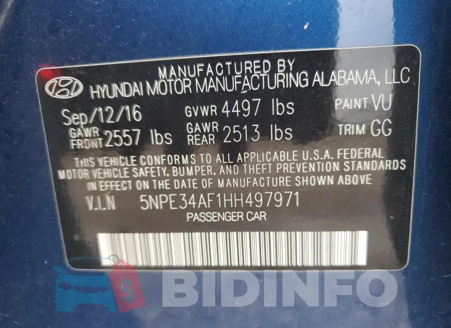 5NPE34AF1HH497971 Photo# 12