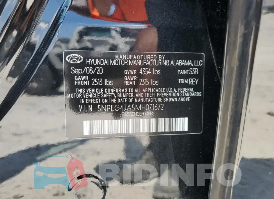 5NPEG4JA5MH071672 Photo# 12