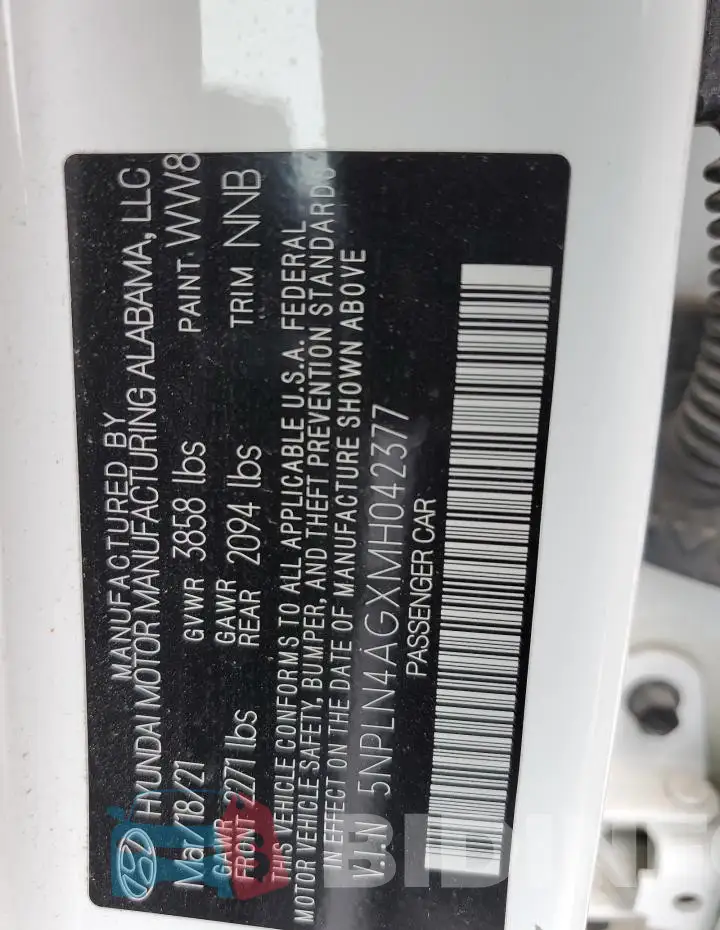 5NPLN4AGXMH042377 Photo# 12
