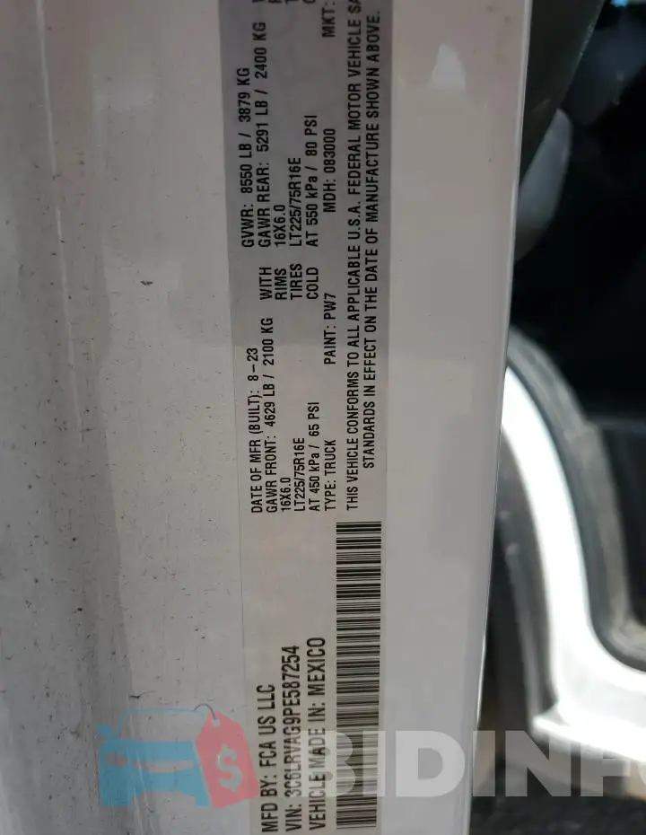 3C6LRVAG9PE587254 Photo# 13