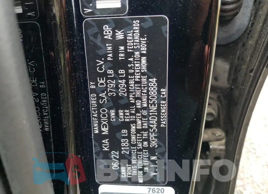3KPF54AD1NE508884 Photo# 12