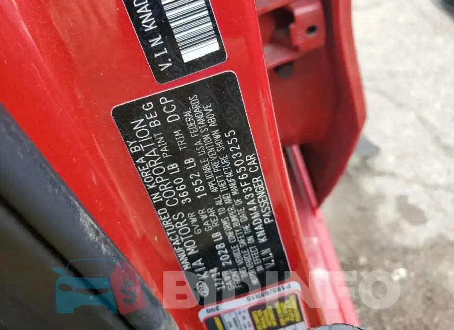 KNADM4A33F6503255 Photo# 13