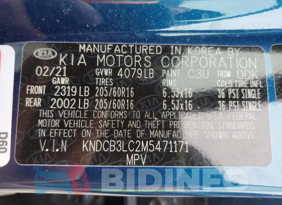 KNDCB3LC2M5471171 Photo# 13