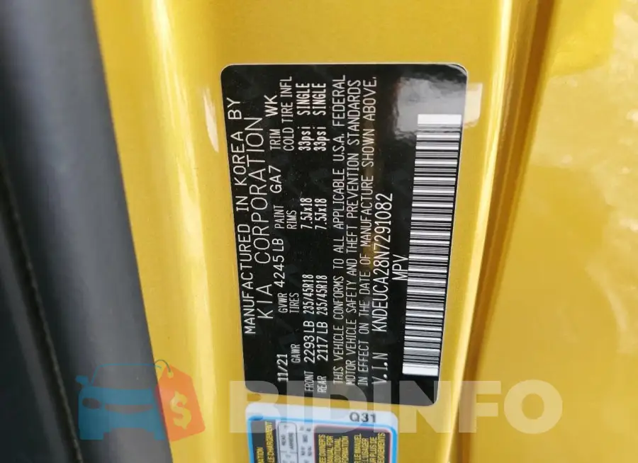 KNDEUCA28N7291082 Photo# 14