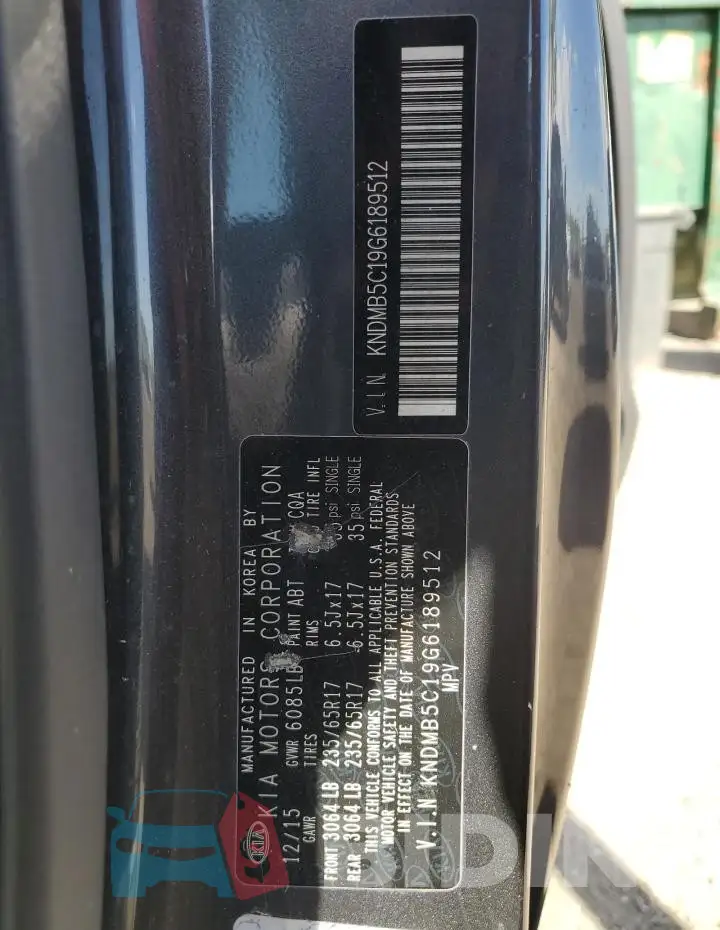 KNDMB5C19G6189512 Photo# 13