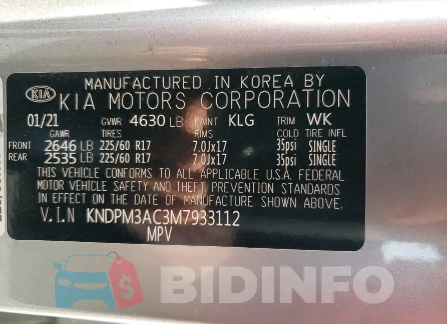 KNDPM3AC3M7933112 Photo# 13