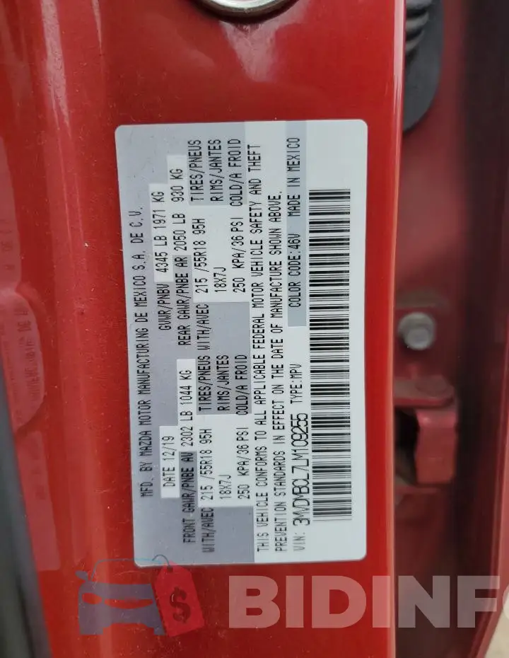 3MVDMBCL7LM109255 Photo# 13