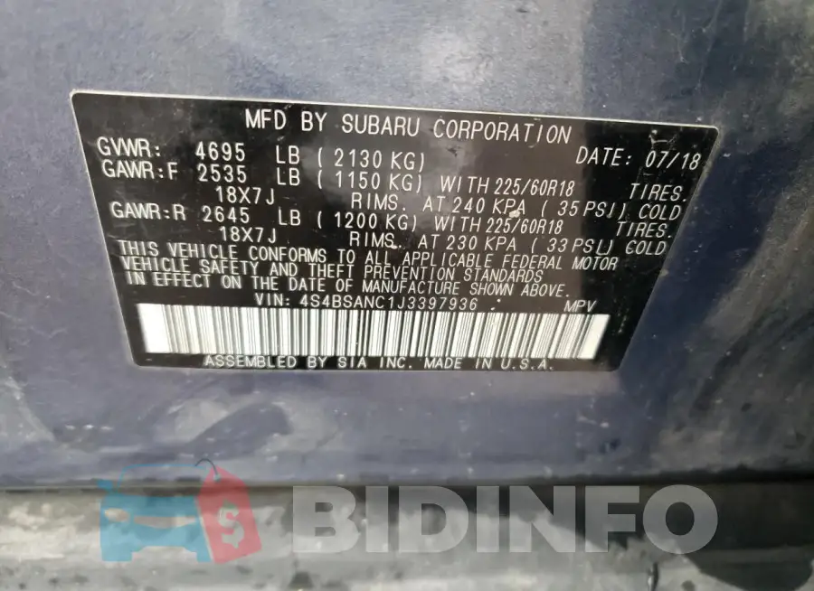 4S4BSANC1J3397936 Photo# 14