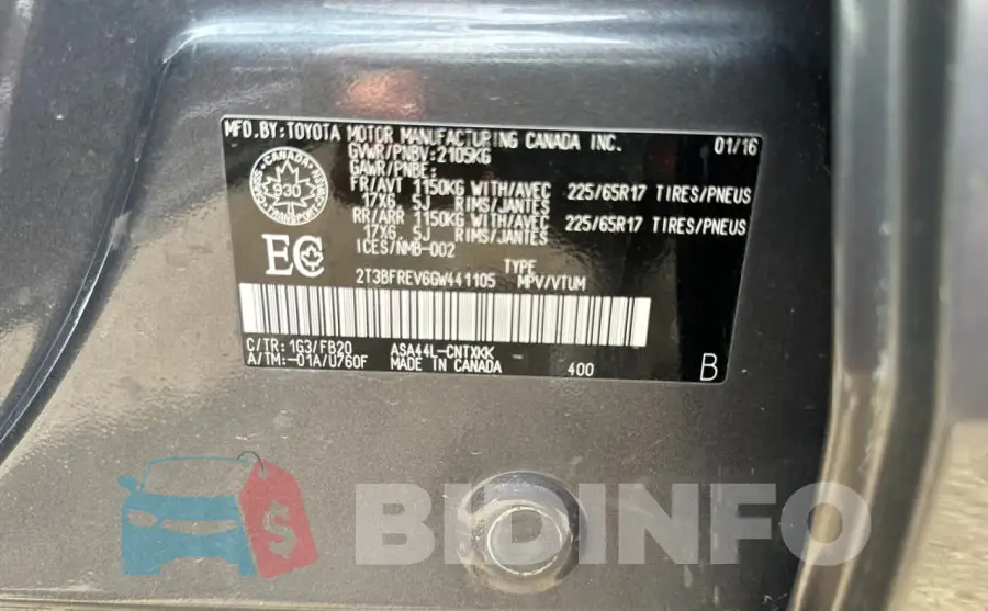 2T3BFREV6GW441105 Photo# 10