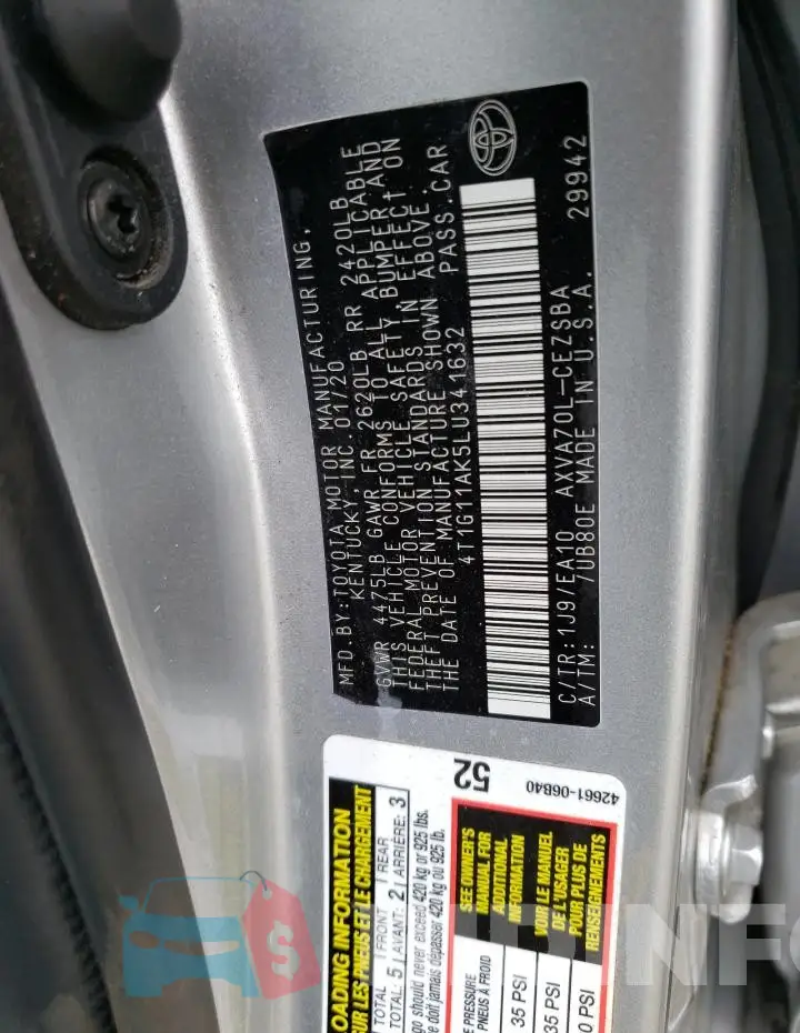 4T1G11AK5LU341632 Photo# 13