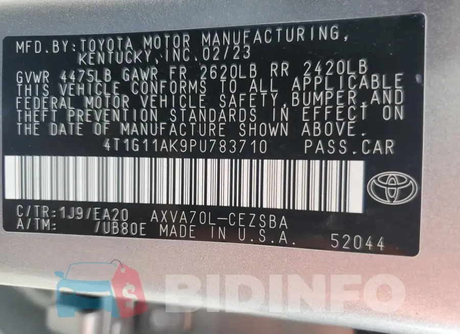 4T1G11AK9PU783710 Photo# 13