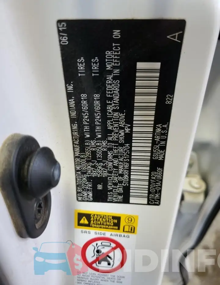 5TDBKRFH6FS175704 Photo# 13