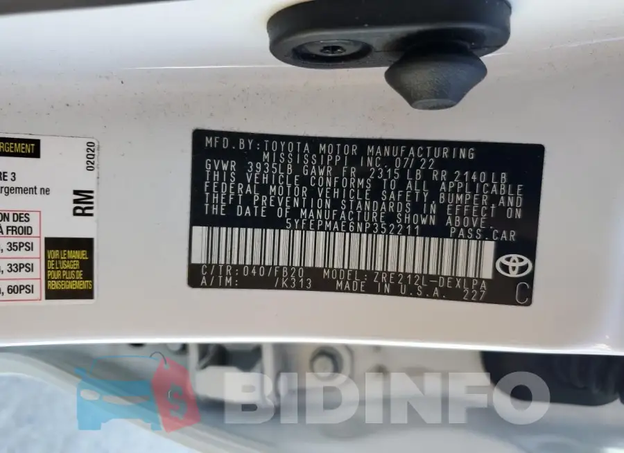 5YFEPMAE6NP352211 Photo# 13