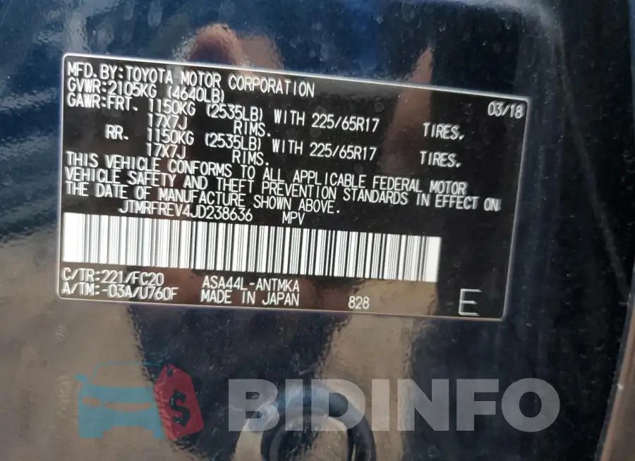 JTMRFREV4JD238636 Photo# 13