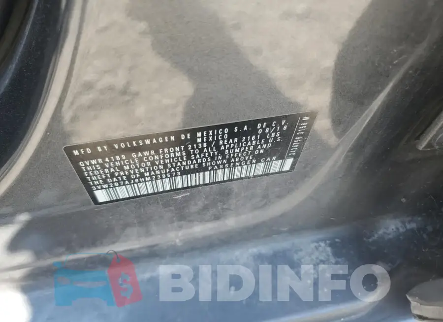 3VW2B7AJ6HM238573 Photo# 12