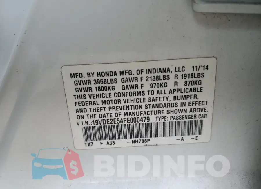 19VDE2E54FE000479 Photo# 12