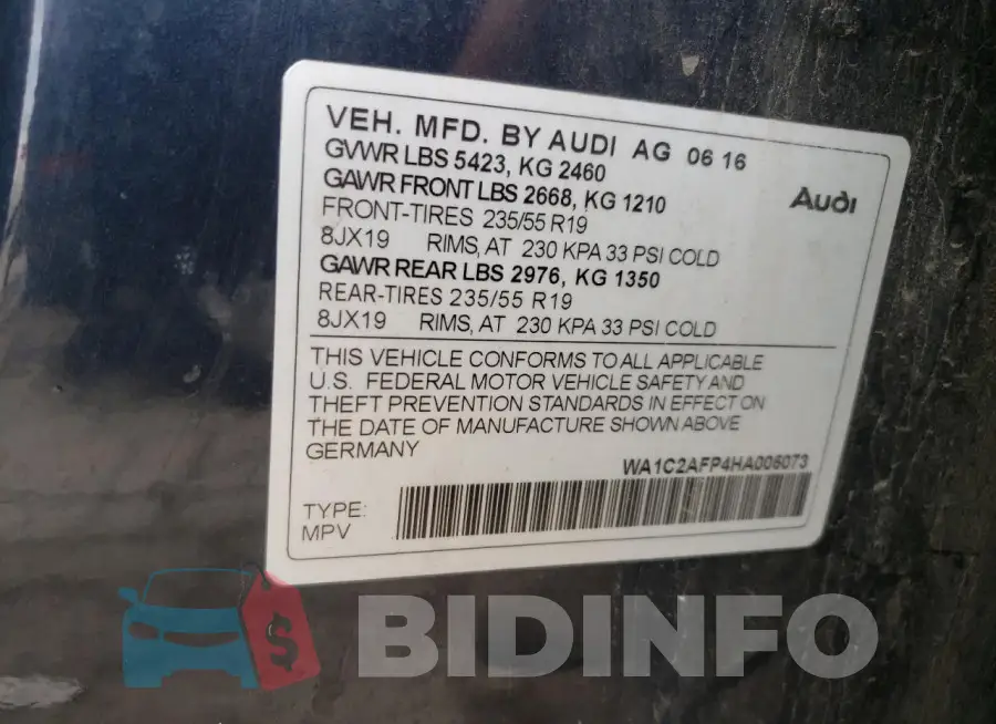 WA1C2AFP4HA005073 Photo# 13