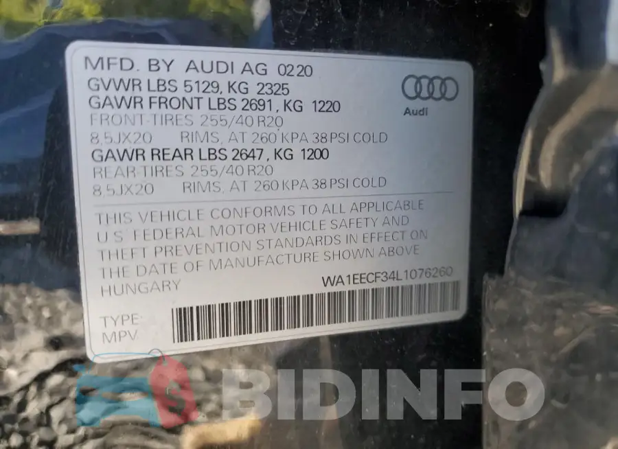 WA1EECF34L1076260 Photo# 13