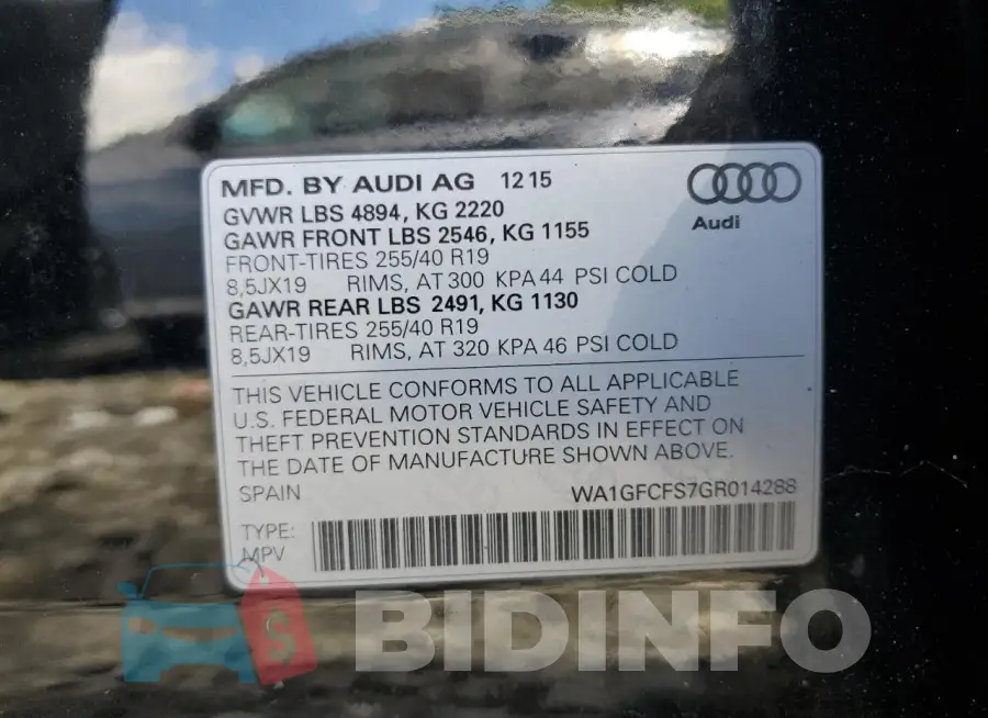 WA1GFCFS7GR014288 Photo# 13