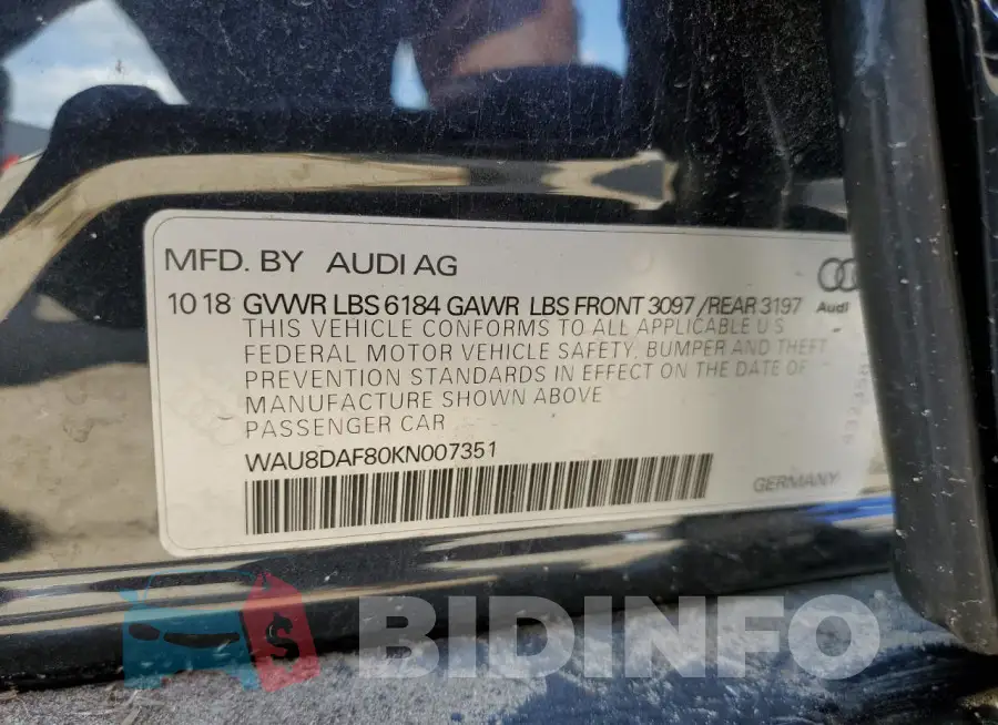 WAU8DAF80KN007351 Photo# 13