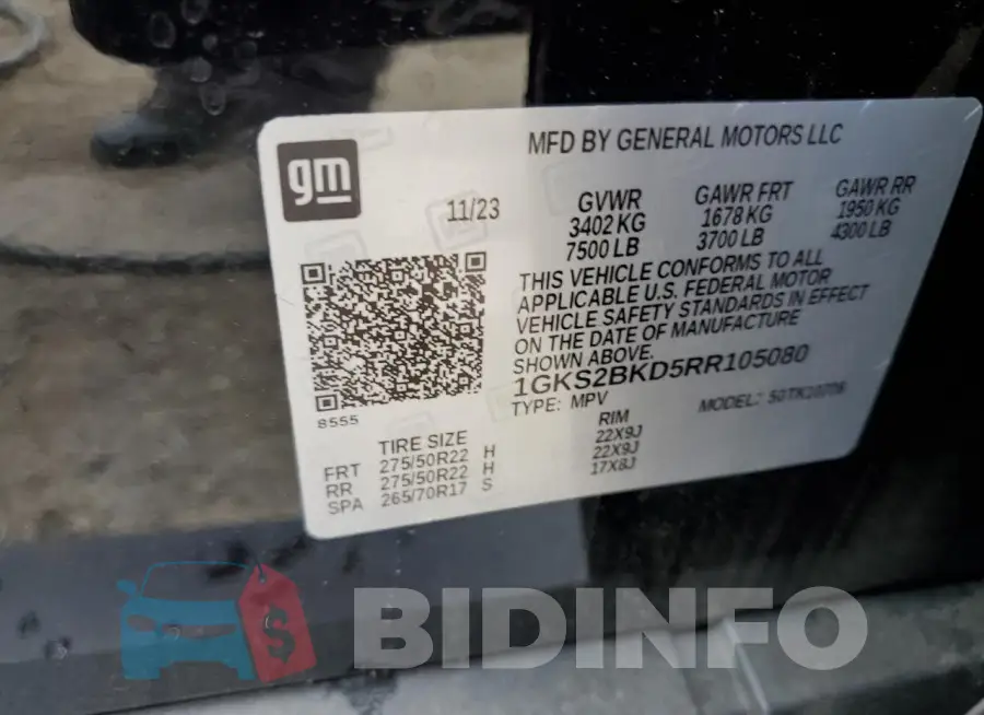 1GKS2BKD5RR105080 Photo# 13