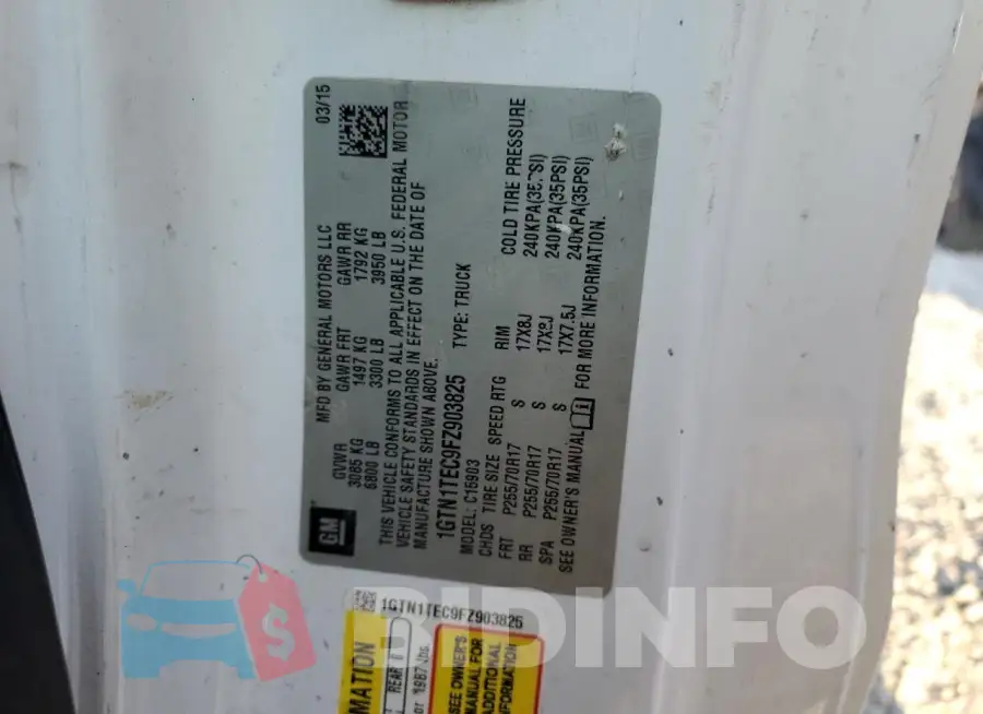1GTN1TEC9FZ903825 Photo# 12