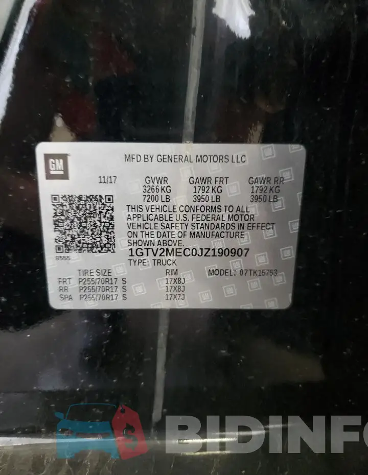 1GTV2MEC0JZ190907 Photo# 12