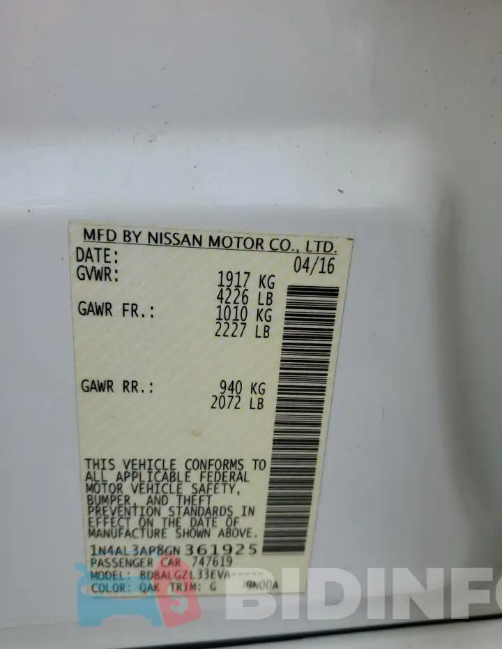 1N4AL3AP8GN361925 Photo# 12