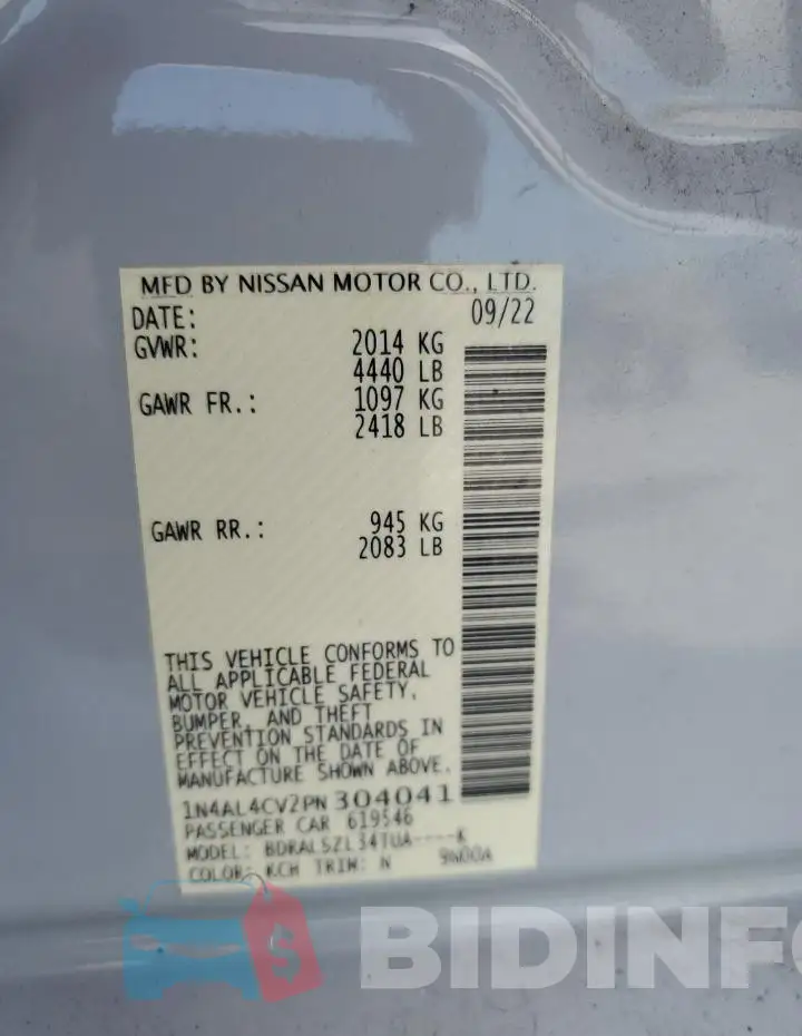 1N4AL4CV2PN304041 Photo# 12