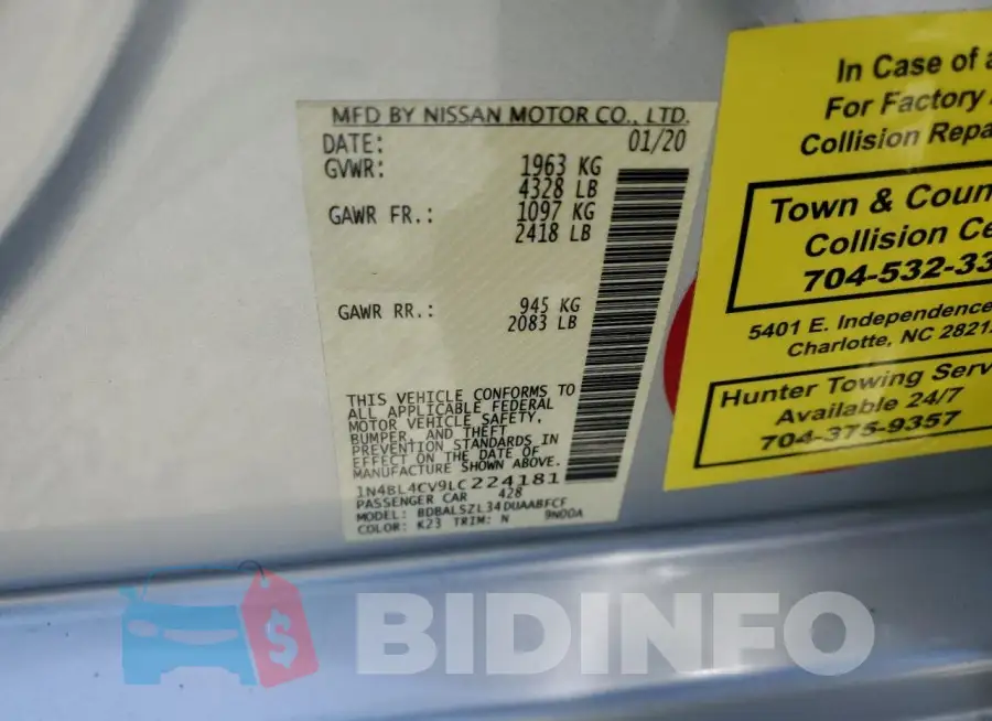 1N4BL4CV9LC224181 Photo# 12