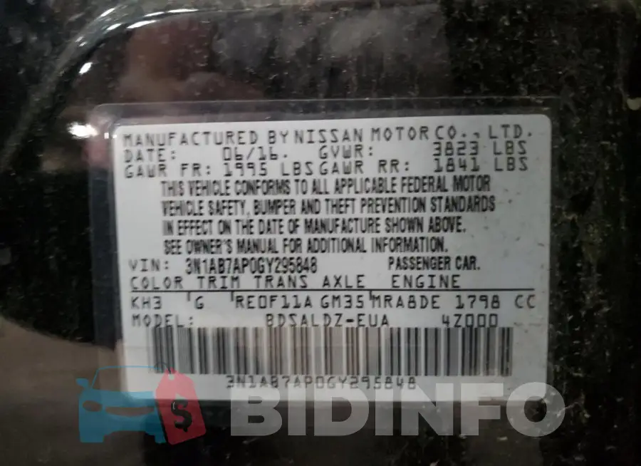 3N1AB7AP0GY295848 Photo# 12