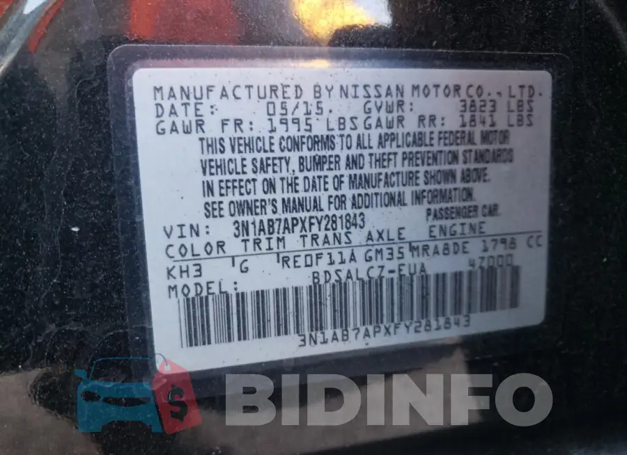 3N1AB7APXFY281843 Photo# 12