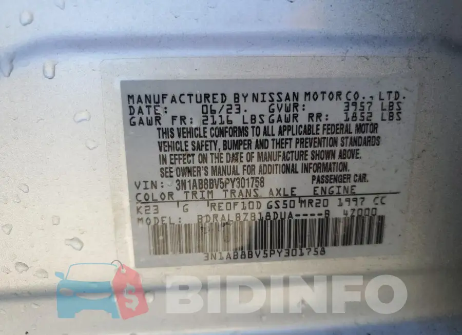 3N1AB8BV5PY301758 Photo# 12