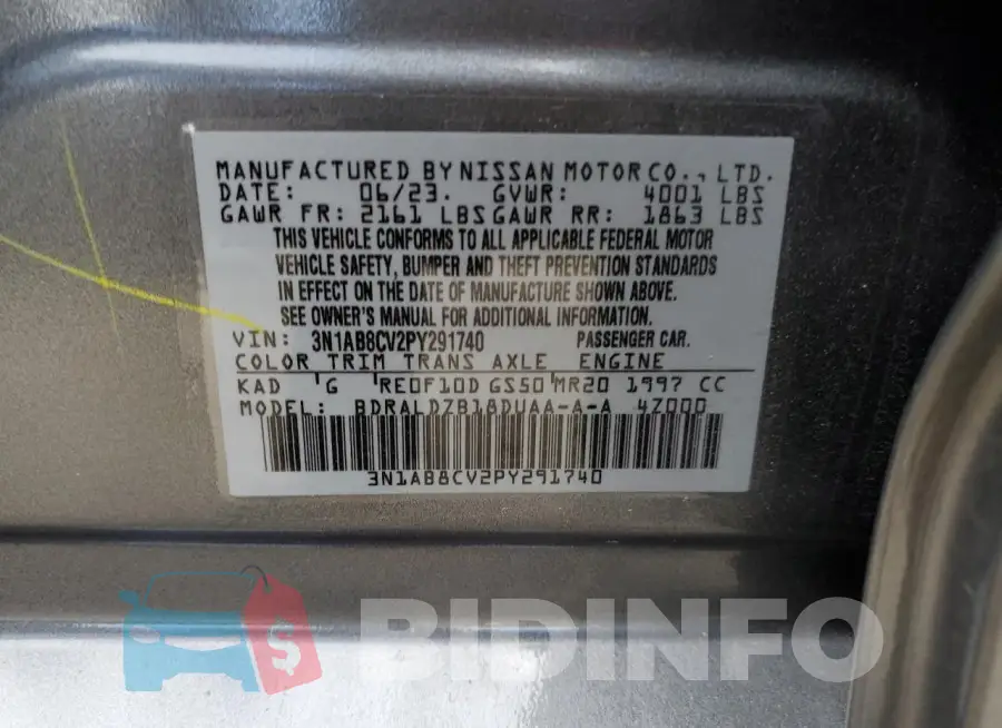 3N1AB8CV2PY291740 Photo# 12