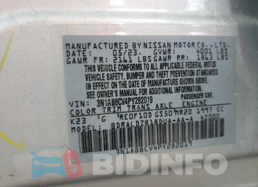 3N1AB8CV4PY282019 Photo# 12